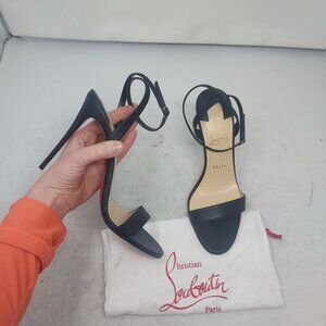 Christian Louboutin Loubigirl Black Ankle Strap Heel Sandal